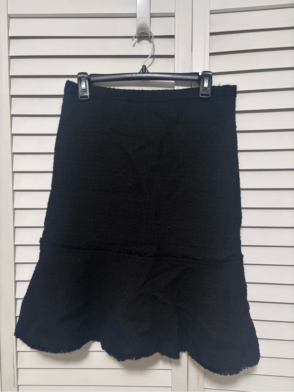 Wool Midi Flared Work Skirt